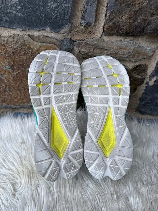 Hoka One One Women’s 'Mach 5' Running Sneakers in White/Blue Glass Size 9 - Picture 6 of 7